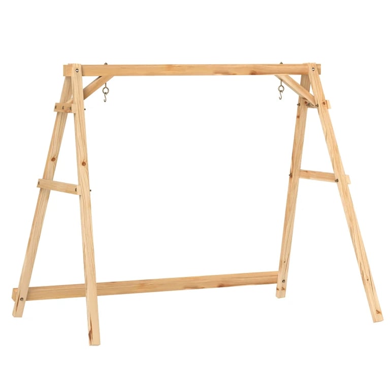 770lbs Heavy Duty A-Frame Porch Swing Stand | Reinforced Wooden Frame thumbnail 2