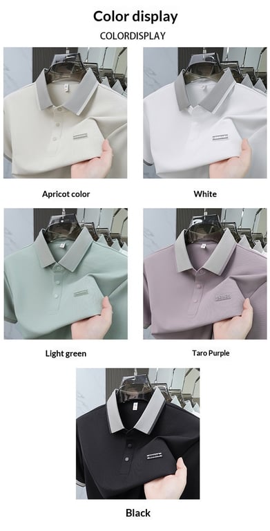 Seamless Ice Silk Men's Short-Sleeve Polo | Breathable Home & Kitchen Comfort thumbnail 11