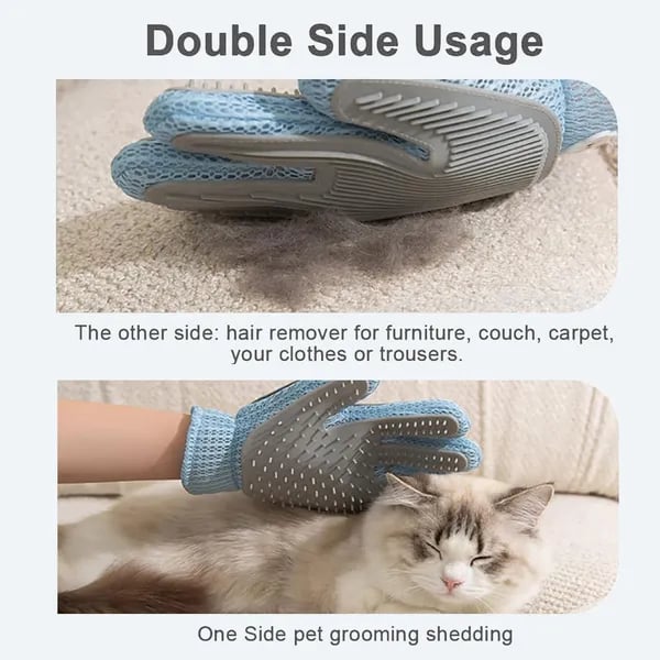2-in-1 Pet Grooming Glove | Deshedding Brush for Cats & Dogs thumbnail 6