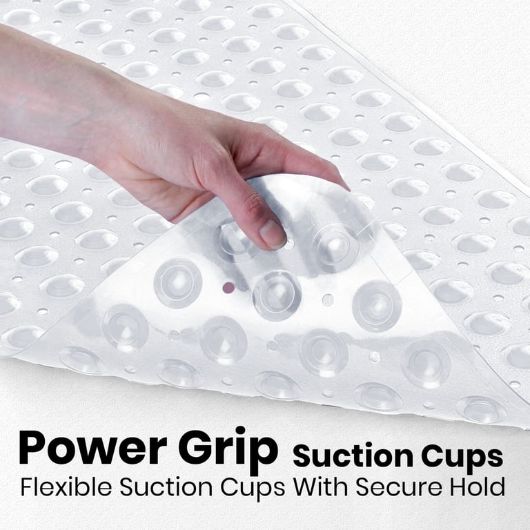 Extra Large Non-Slip Bath Mat | Anti-Mold Suction Cup Shower Mat thumbnail 2