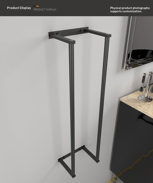 Wall-Mounted Minimalist Towel Storage Rack | Home & Kitchen thumbnail 6