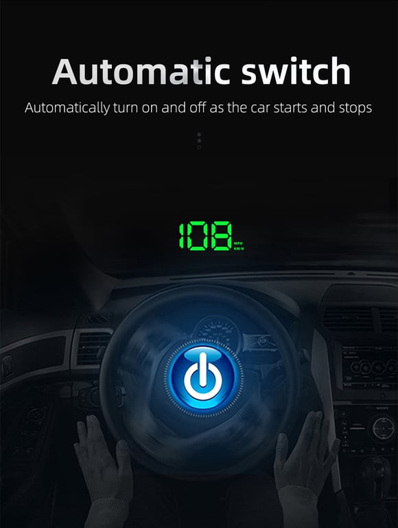 W2 Universal HUD Head-Up Display Car GPS Speedometer | Safe Driving thumbnail 10