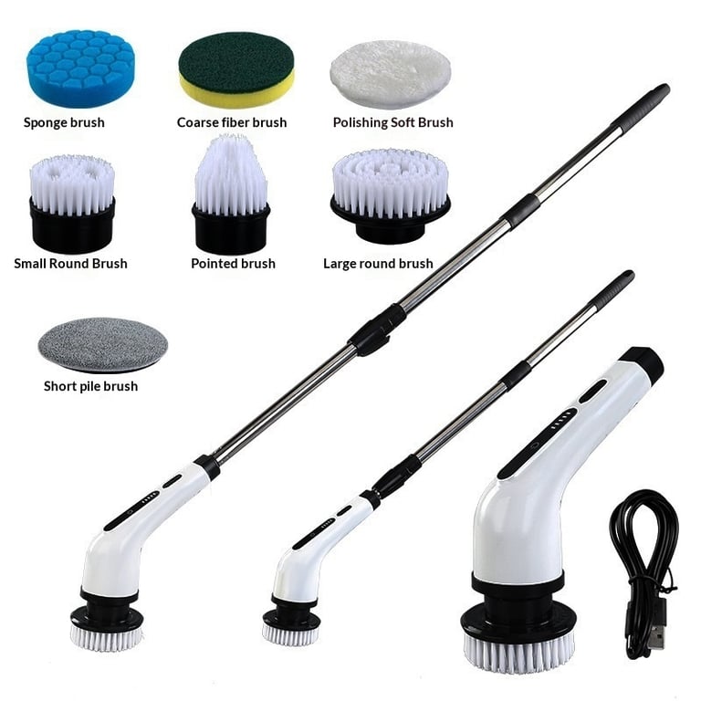 Electric Cleaning Brush with Extendable Handle | Cordless Scrubber thumbnail 3