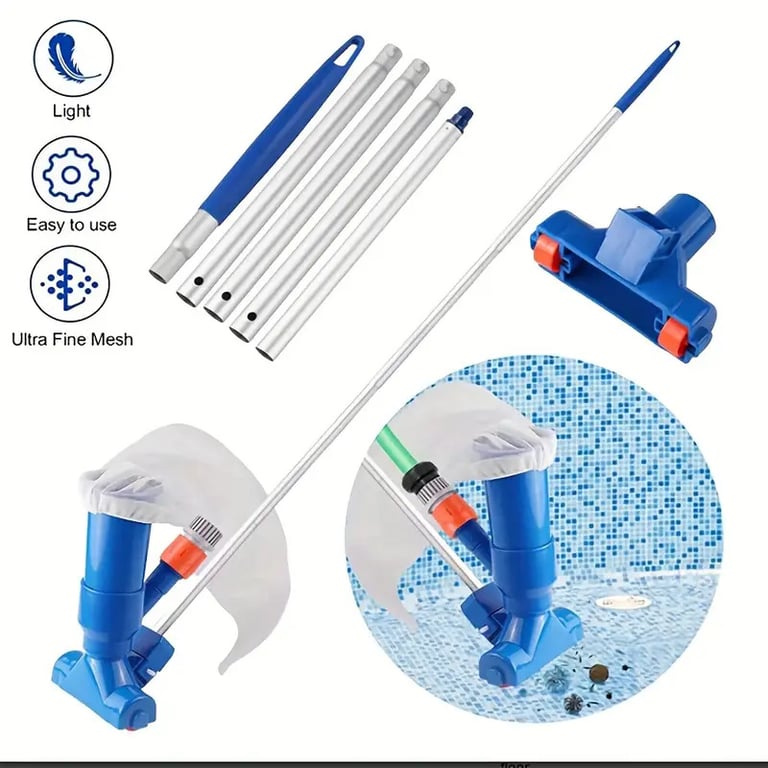 Pool Cleaning Tool with Bottom Brush & Suction Head | Captain Fam - image 1