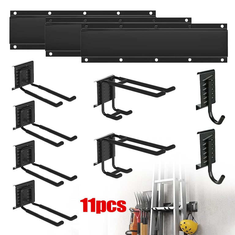 3x Garage Garden Tool Holder Storage Rack | Wall-Mounted Shed Organiser thumbnail 7