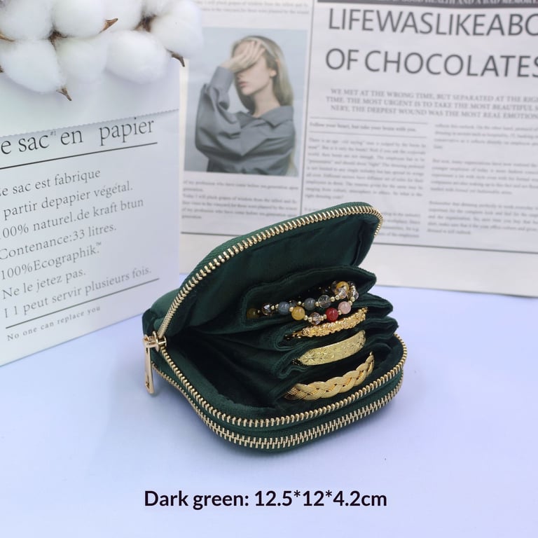 Velvet Bracelet Storage Jewelry Bag | Compact Travel Organizer thumbnail 10