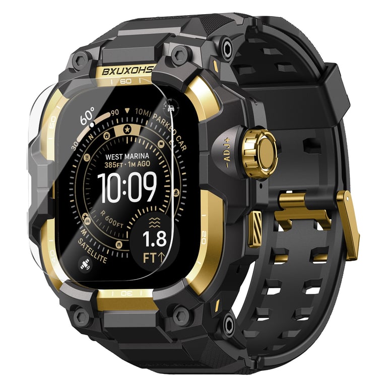 Zinc Alloy Tactical Smartwatch Case with Integrated Band | Military-Grade Protection thumbnail 6