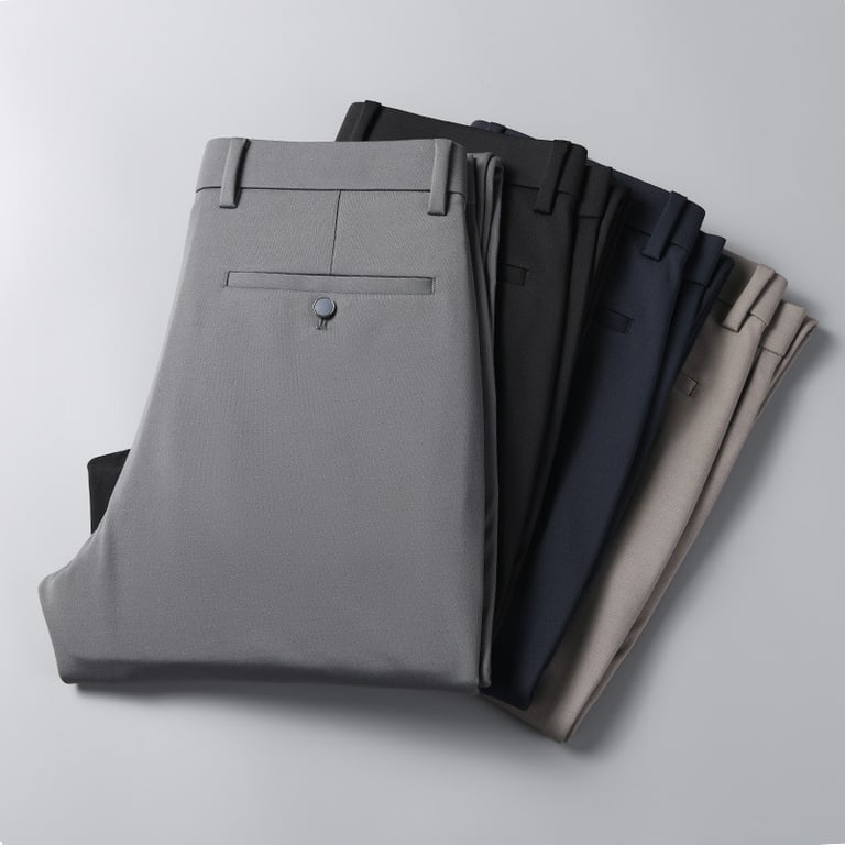 Men's Ice Silk High-Elasticity Pants | Breathable Slim Fit thumbnail 18