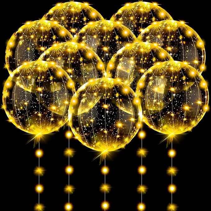 Floating LED Balloon Decorations | 20-inch Glowing Party Lights thumbnail 1