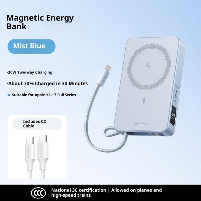 Magnetic Wireless Power Bank 20W | 10000mAh Fast Charging thumbnail 10