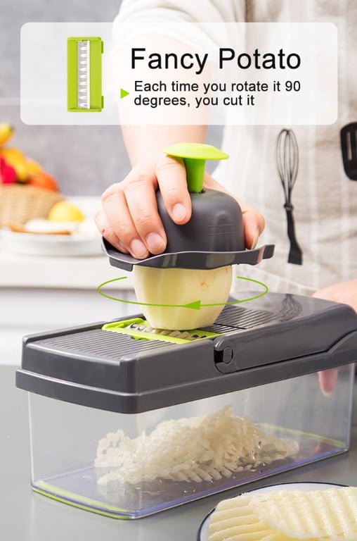 15-In-1 Vegetable Fruit Chopper Cutter for Home & Kitchen | Food Dicer Slicer thumbnail 6