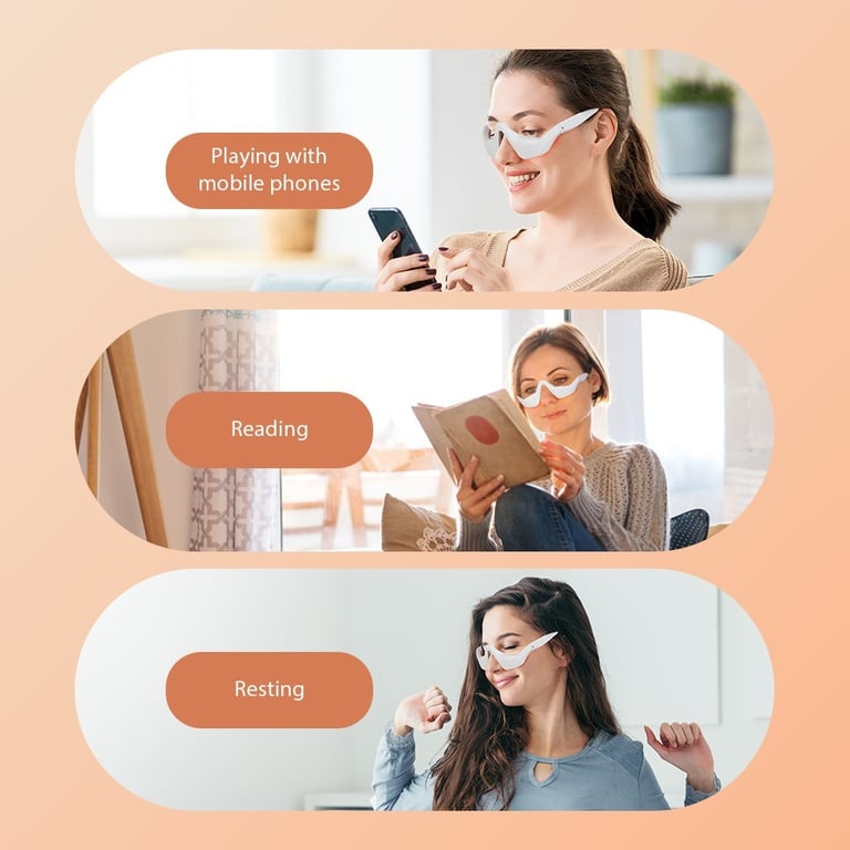 Red Light Therapy Eye Massager Glasses | Fatigue & Dark Circle Relief thumbnail 18