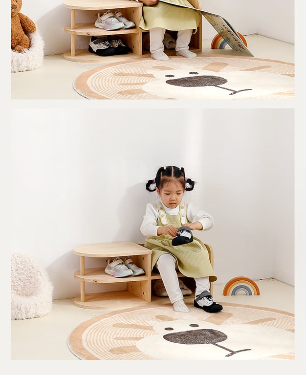Children's Shoe-Changing Stool with Integrated Entryway Seating and Storage thumbnail 12