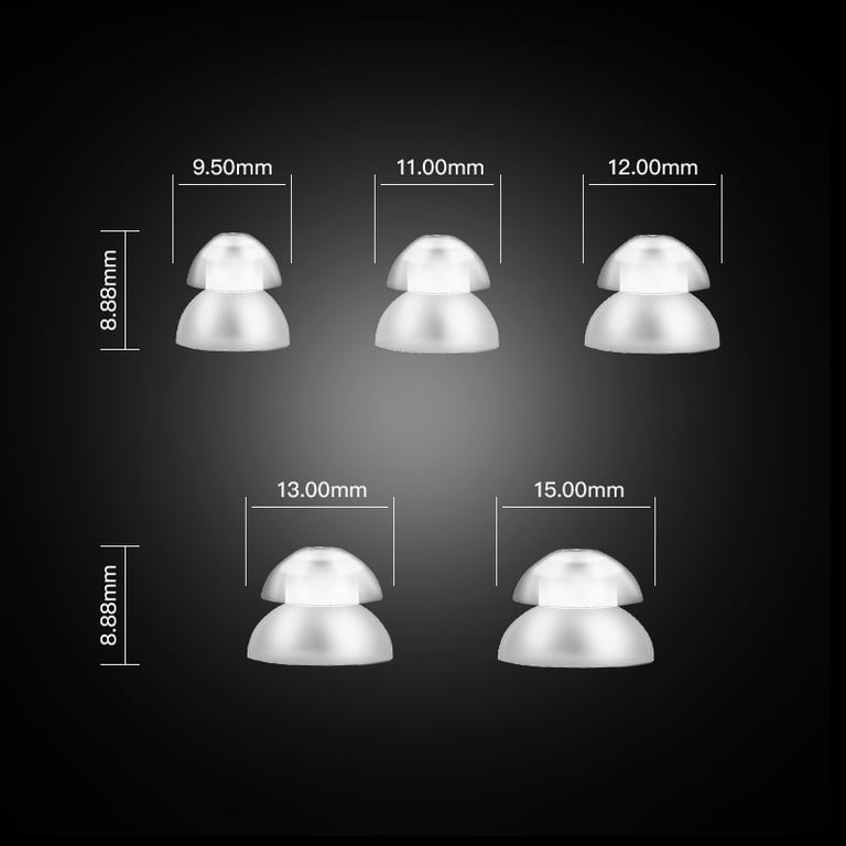 Dual Soft Silicone Ear Tips for Hearing Aids | TPE Material thumbnail 4