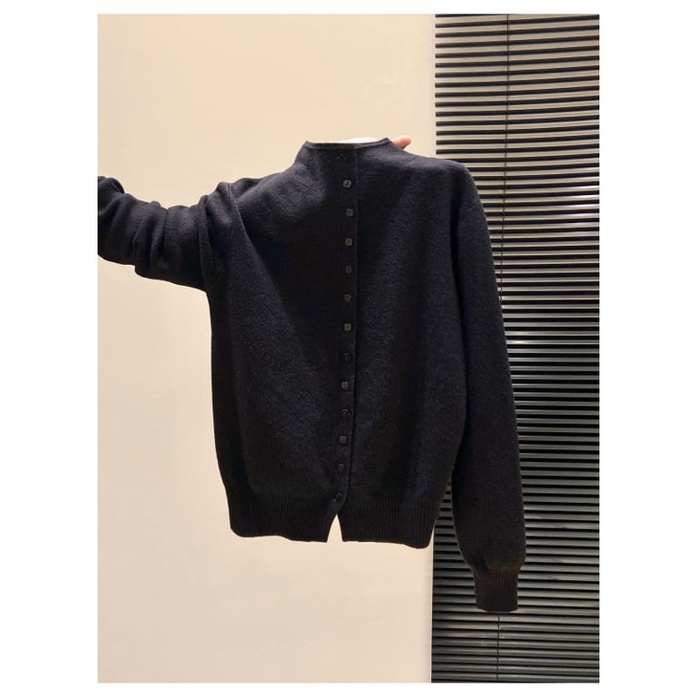 Women's Stand-Collar Knitted Cardigan | Thickened Loose-Fit Sweater thumbnail 2