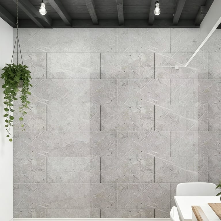 Marble Wall Tiles Stickers - 20Pc Self-Adhesive PVC Kitchen Bathroom