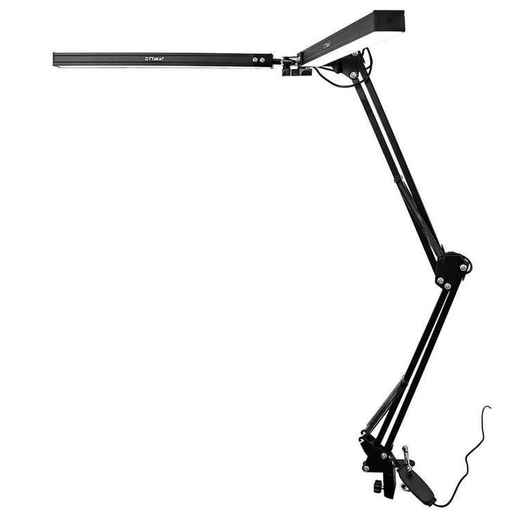 Double-Head LED Desk Lamp with Swing Arm Clamp | Dimmable thumbnail 4