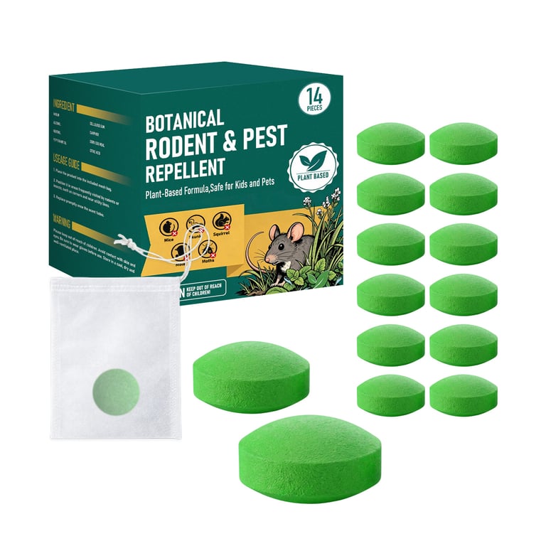 Plant-Based Insect & Mouse Repellent Pills | Safe for Kids & Pets