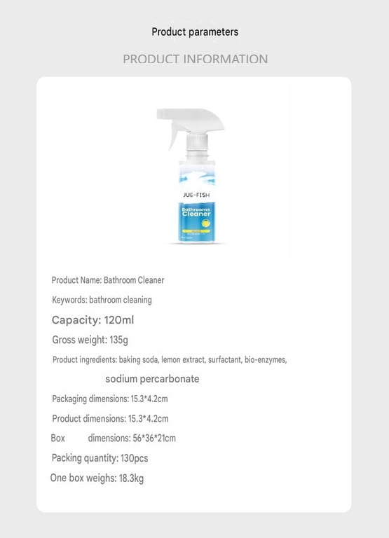 JueFish Bathroom Cleaner | Scale Remover for Glass, Tile & Stainless Steel thumbnail 10