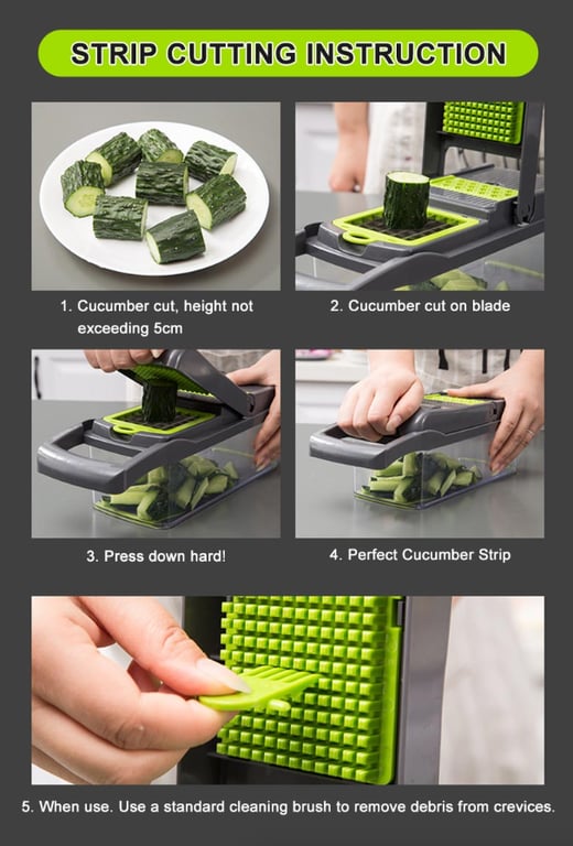 15-In-1 Vegetable Fruit Chopper Cutter for Home & Kitchen | Food Dicer Slicer thumbnail 11