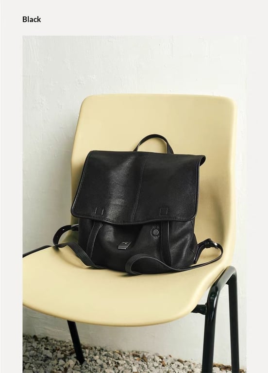 Vegetable-Tanned Leather Messenger Backpack | Convertible Design thumbnail 12