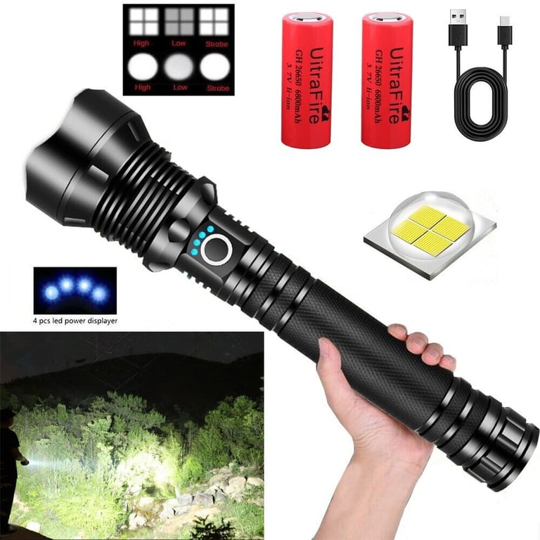 9900000LM LED Flashlight Rechargeable Zoom Torch | Super Bright thumbnail 10
