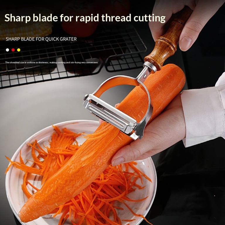 2-in-1 Wooden-Handle Peeler & Fish Descaler | Stainless Steel thumbnail 6