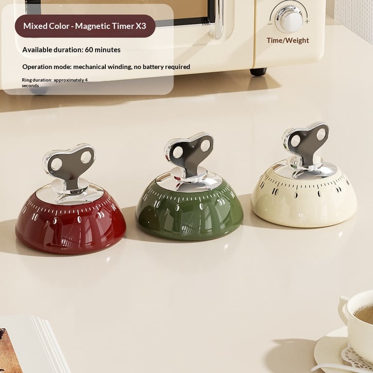Magnetic Kitchen Timer Lite-Luxury Precise Countdown | Retro Design thumbnail 20