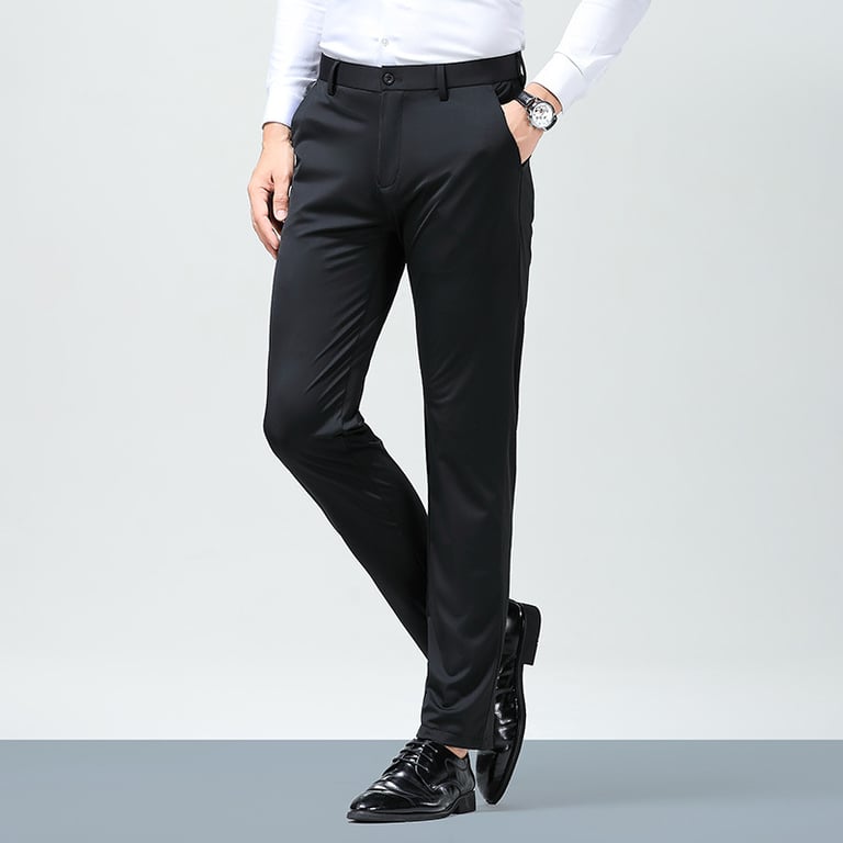 Men's Ice Silk High-Elasticity Pants | Breathable Slim Fit thumbnail 8