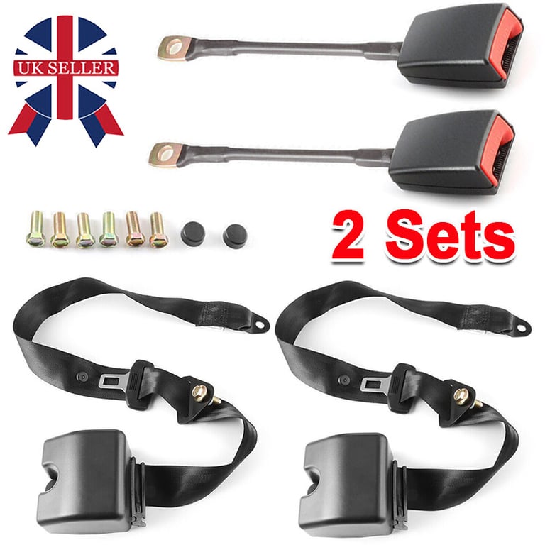 Universal 3-Point Inertia Seat Belt Kit | 2 Sets for Cars & Trucks thumbnail 9