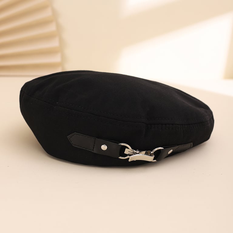 Black Leather Beret Cap | Japanese Style Baseball Hat Canada