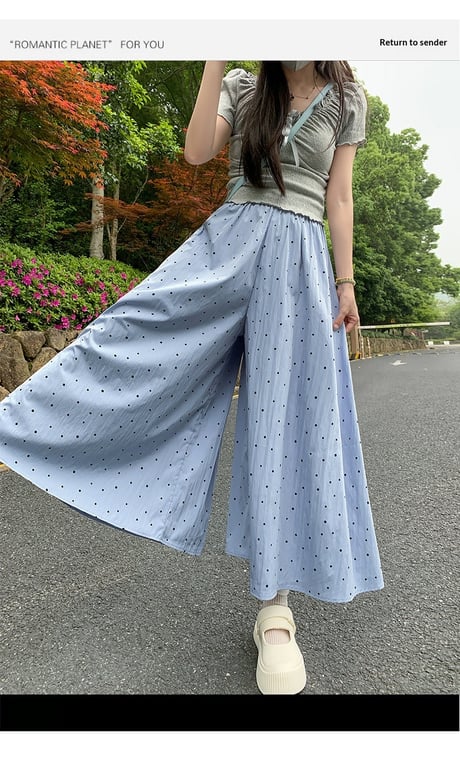 High-Waisted Draping Ice-Silk Wide-Leg Pants | Breathable Summer thumbnail 11