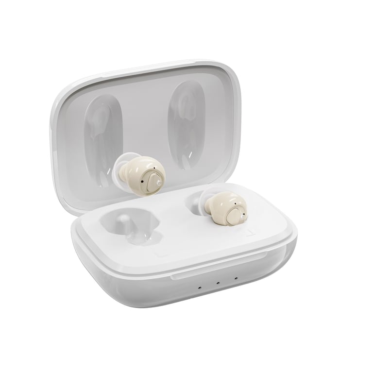 In-Ear Personal Sound Amplifier | Rechargeable with Charging Case thumbnail 2
