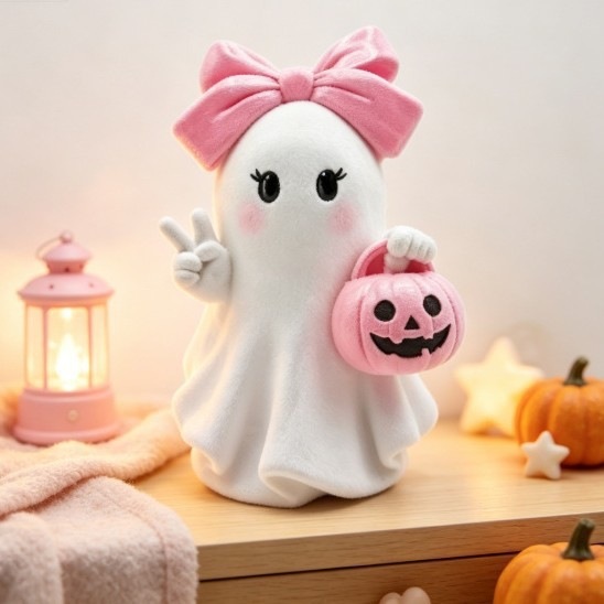 Cute Halloween Ghost Pumpkin Resin Desk Organizer Set | Captain Fam thumbnail 5