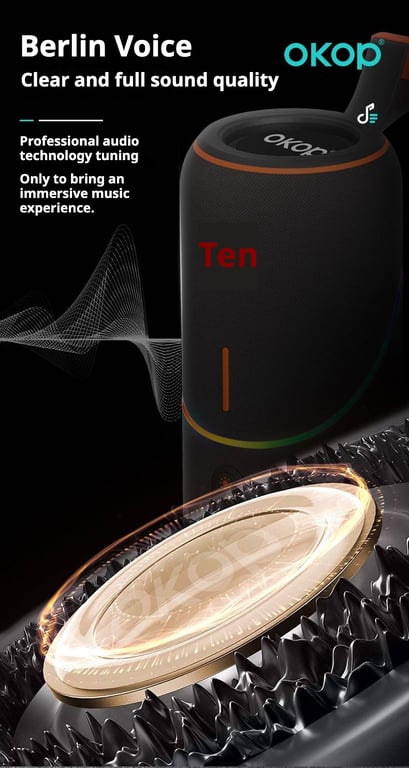 KP-806 Portable Bluetooth Speaker | Home & Kitchen Audio with RGB Lighting thumbnail 16