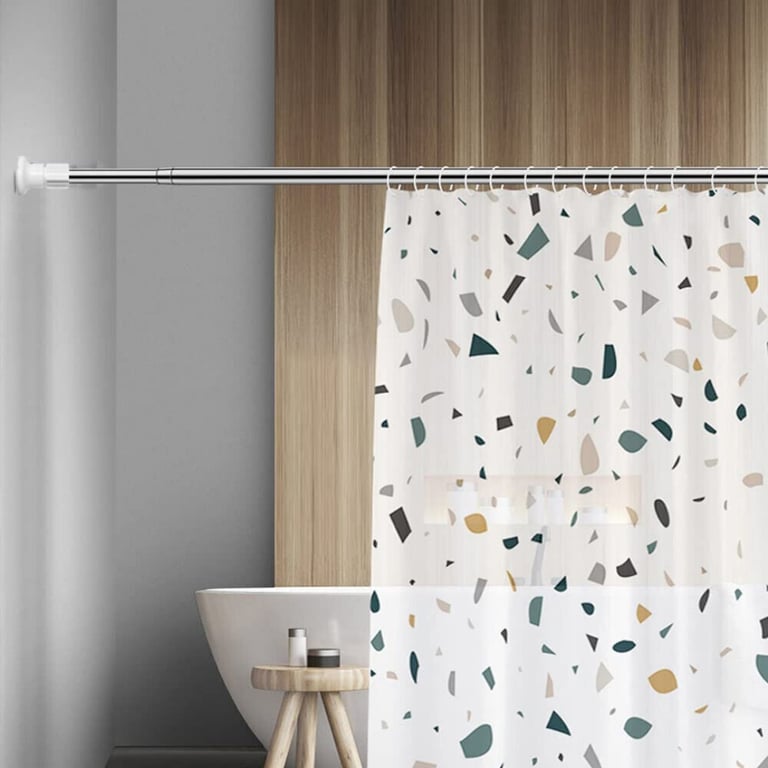 Heavy Duty Telescopic Shower Curtain Pole | No-Drill Spring Tension Rod thumbnail 6