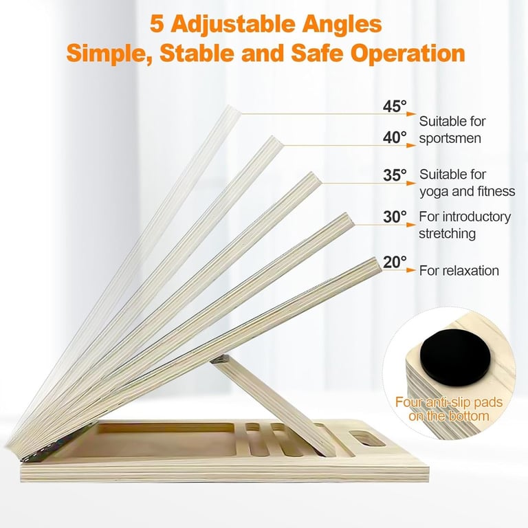 Wooden Slant Board Calf Stretcher | Foldable Incline Board for Yoga thumbnail 15