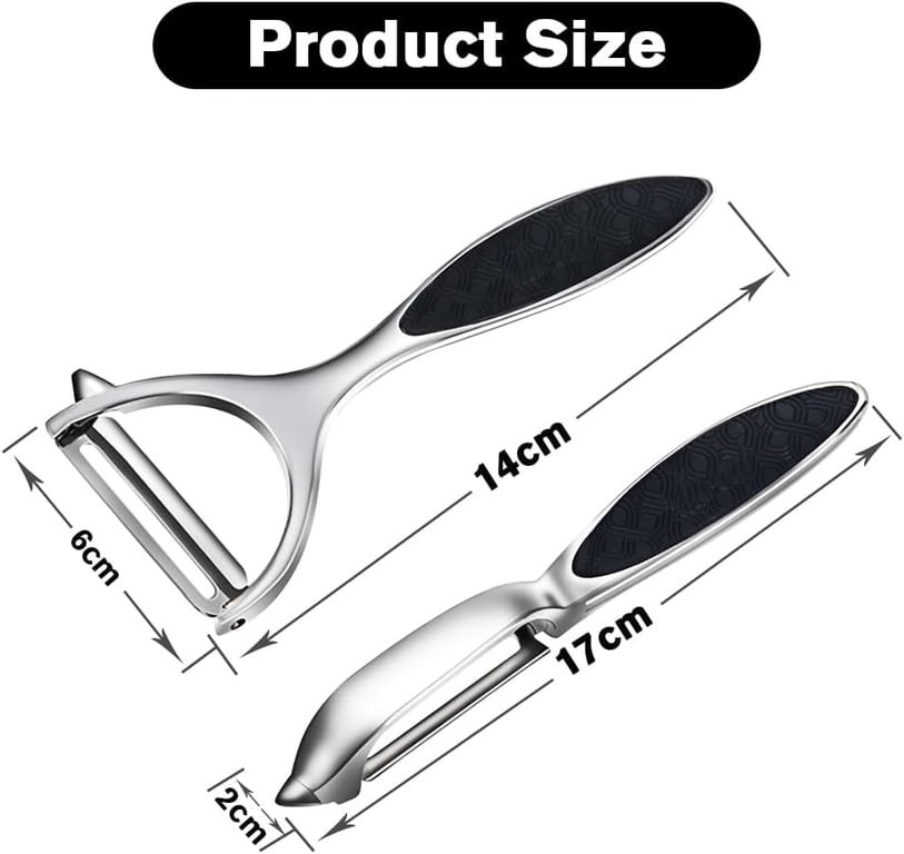 Vegetable Peeler Set Stainless Steel Y & I Shape Swivel Blades thumbnail 1