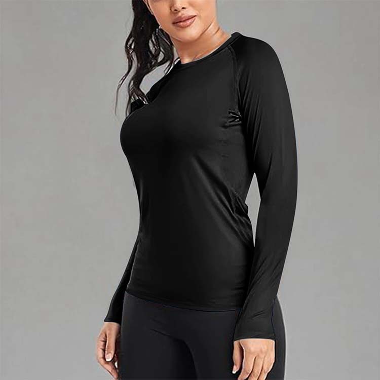 Women's Quick-Drying Sports T-Shirt Shapewear | Long Sleeve Athletic Top thumbnail 3
