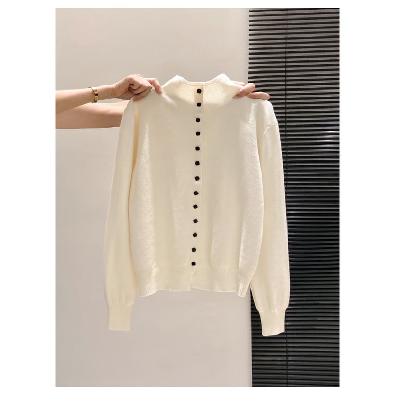 Women's Stand-Collar Knitted Cardigan | Thickened Loose-Fit Sweater thumbnail 4
