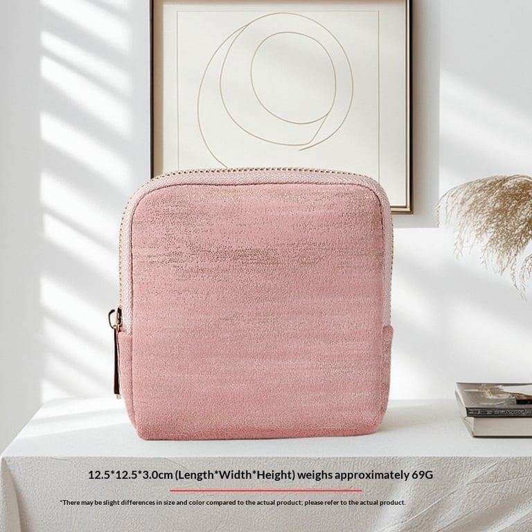 Velvet Cosmetic Bag with Tassel | Zippered Travel Pouch Canada thumbnail 8