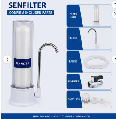 Portable Manual Ceramic Water Filter Faucet Splitter | Countertop