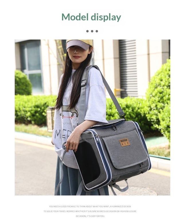 Portable Car Travel Cat Carrier | Multi-Function Pet Backpack Home & Kitchen thumbnail 7
