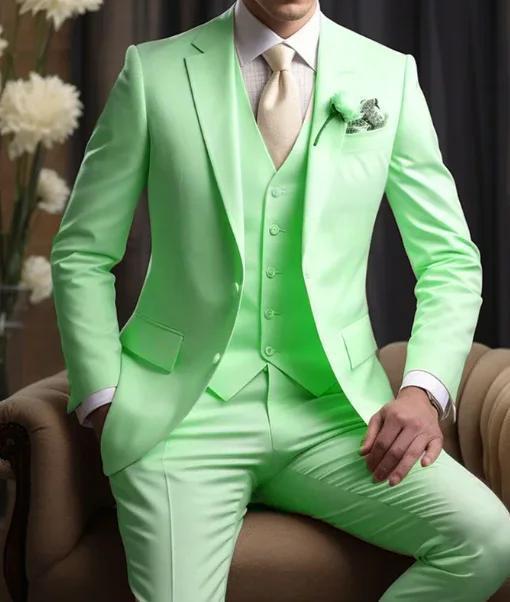 Elegant Business Banquet Suit Set For Men | Three-Piece Formal Wear thumbnail 17