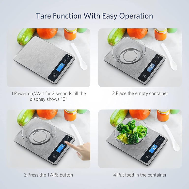 Precision Digital Food Scale with Backlit LCD | Kitchen Weighing thumbnail 7