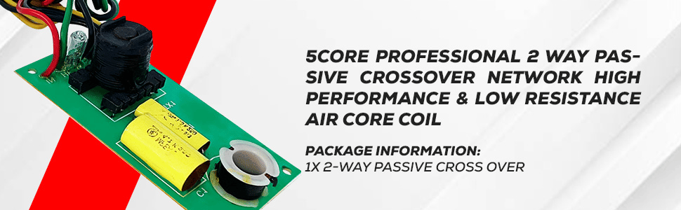 5 Core Professional 2 Way Passive Crossover Network High Power & Low Resistance Air Core Coils Premium Quality Metalised Polyester Capacitor PTC For HF Protection- NW 04 thumbnail 10