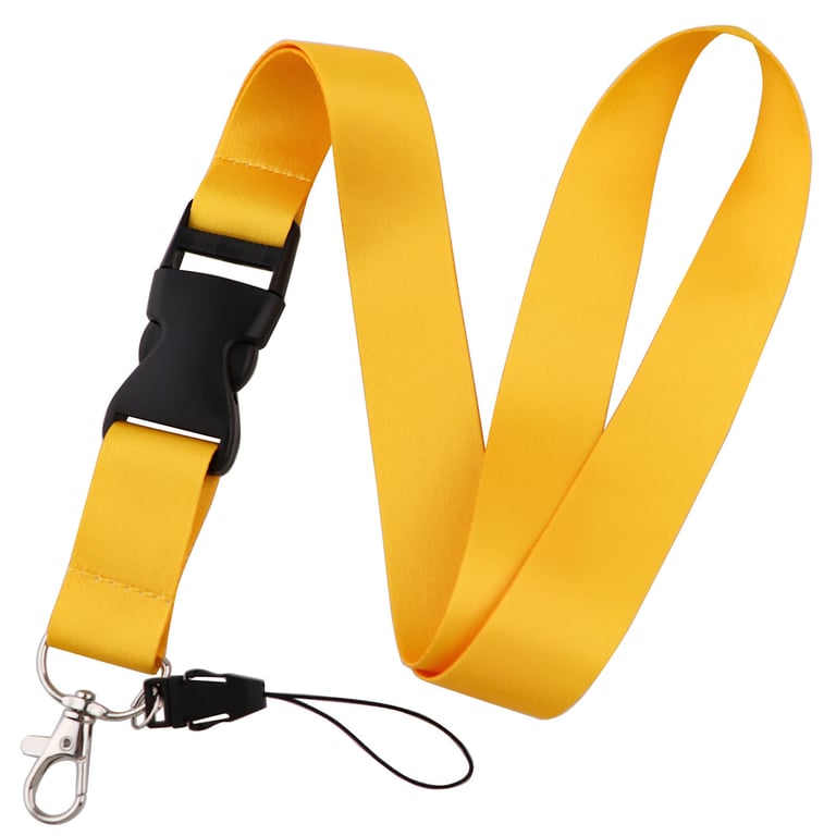 Elegant Solid-Color Phone Lanyard | Secure Neck Strap with Metal Clasp thumbnail 2