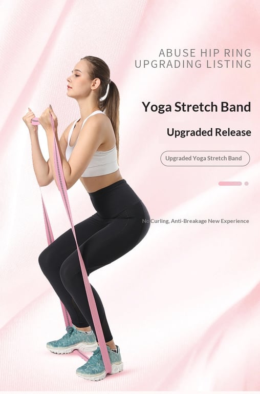 Fitness Waist-Slimming Pull-Up Resistance Band | Yoga Stretch Loop thumbnail 11