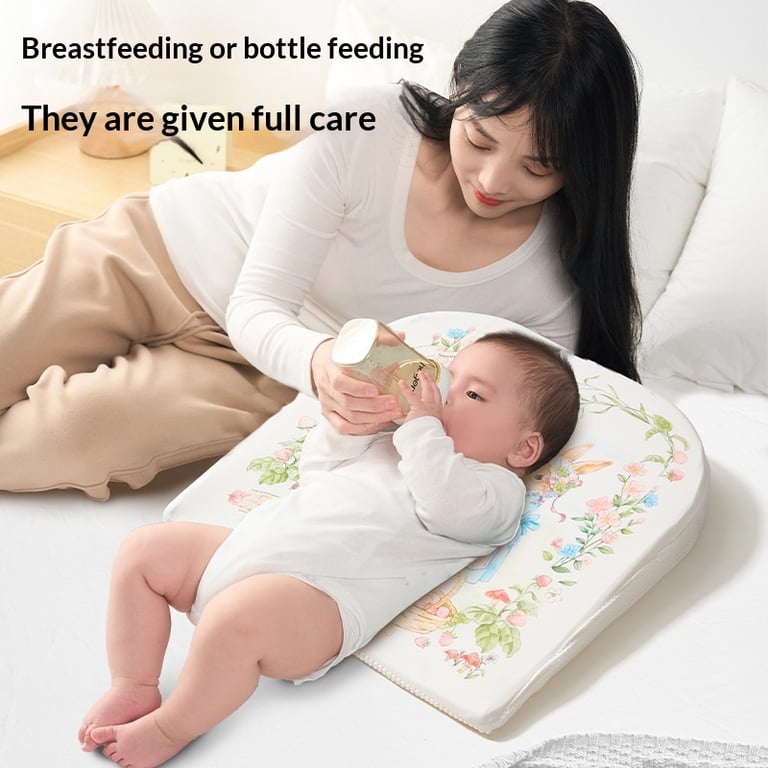 Newborn Anti-reflux Inclined Feeding Pillow | Washable Baby Wedge Pad thumbnail 6