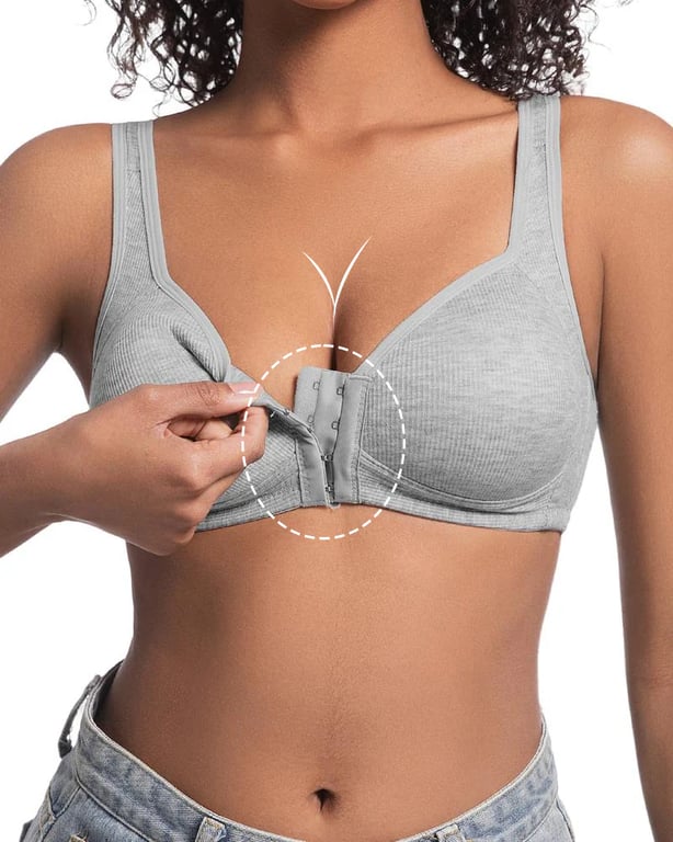 Easy-On Front Closure Wireless Support Bra thumbnail 14